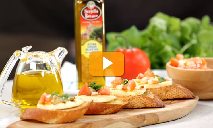 Recipe for Grilled Halloumi Bruschetta with Serjella Olive Oil