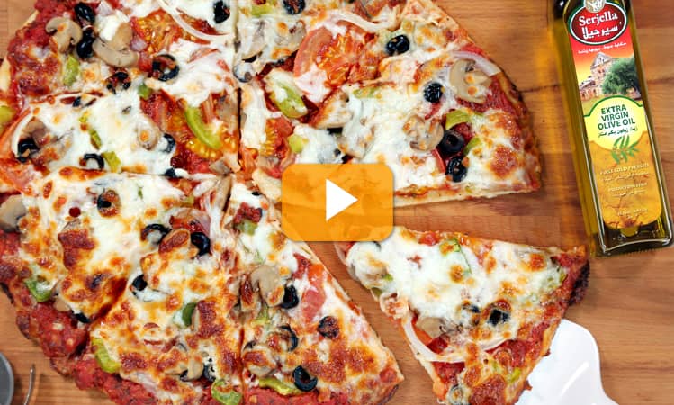 Vegetable Pizza Recipe with Serjella Olive Oil