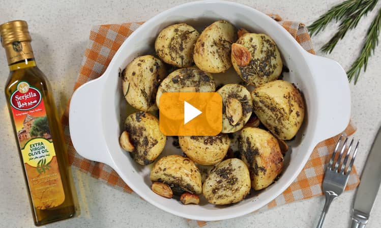 Roasted Potatos with Herbs Recipe with Serjella Olive Oil